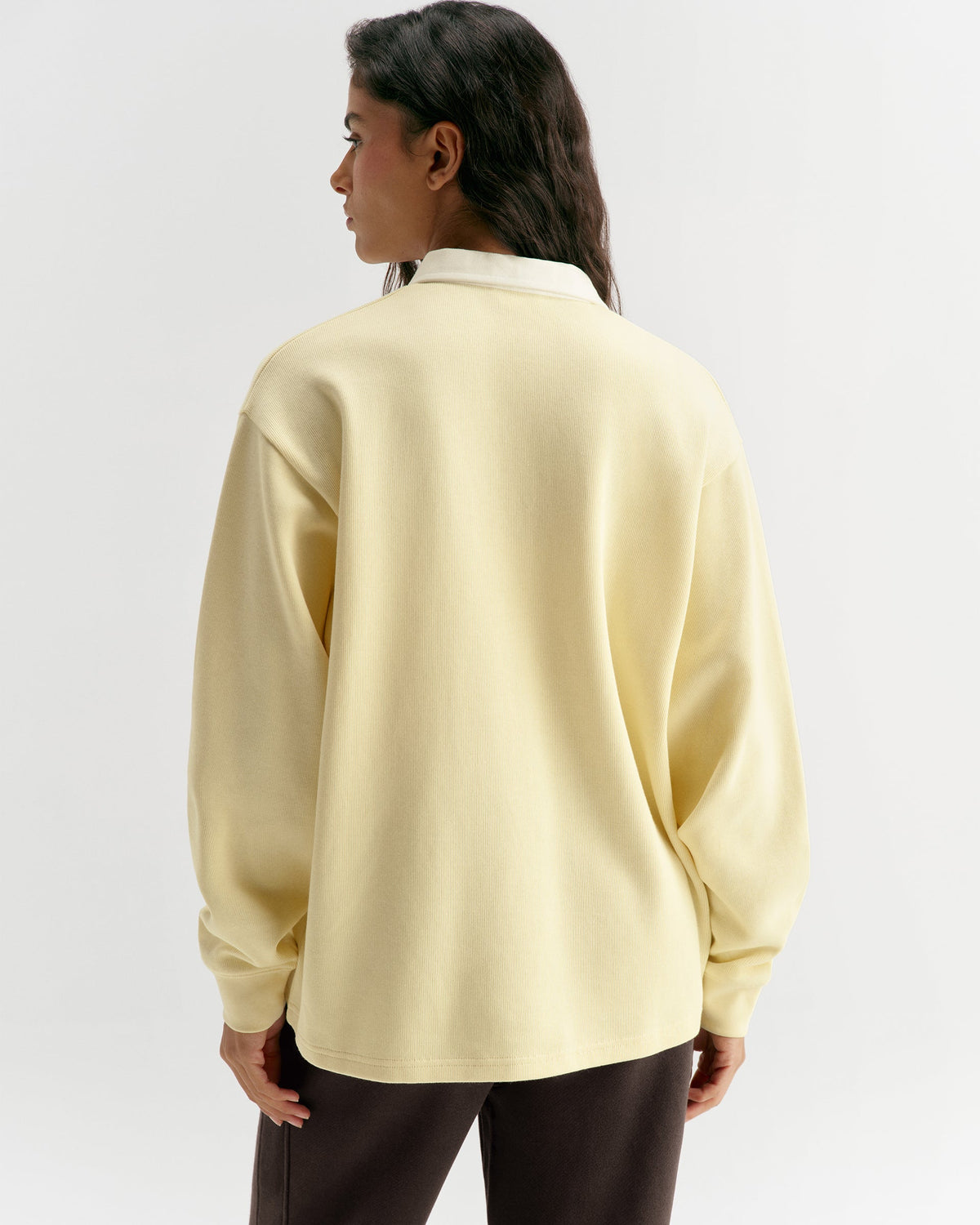 Oversized Rugby Sweatshirt - Buttercream