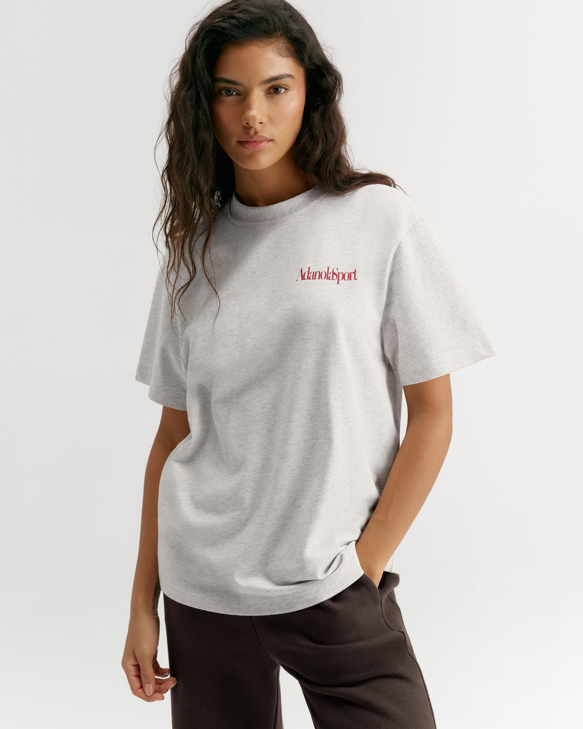Oversized T-shirt - Light Grey Melange