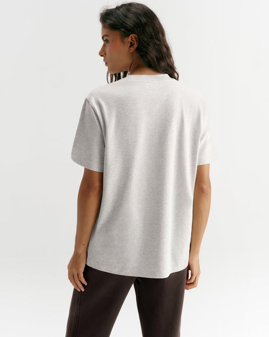 Oversized T-shirt - Light Grey Melange