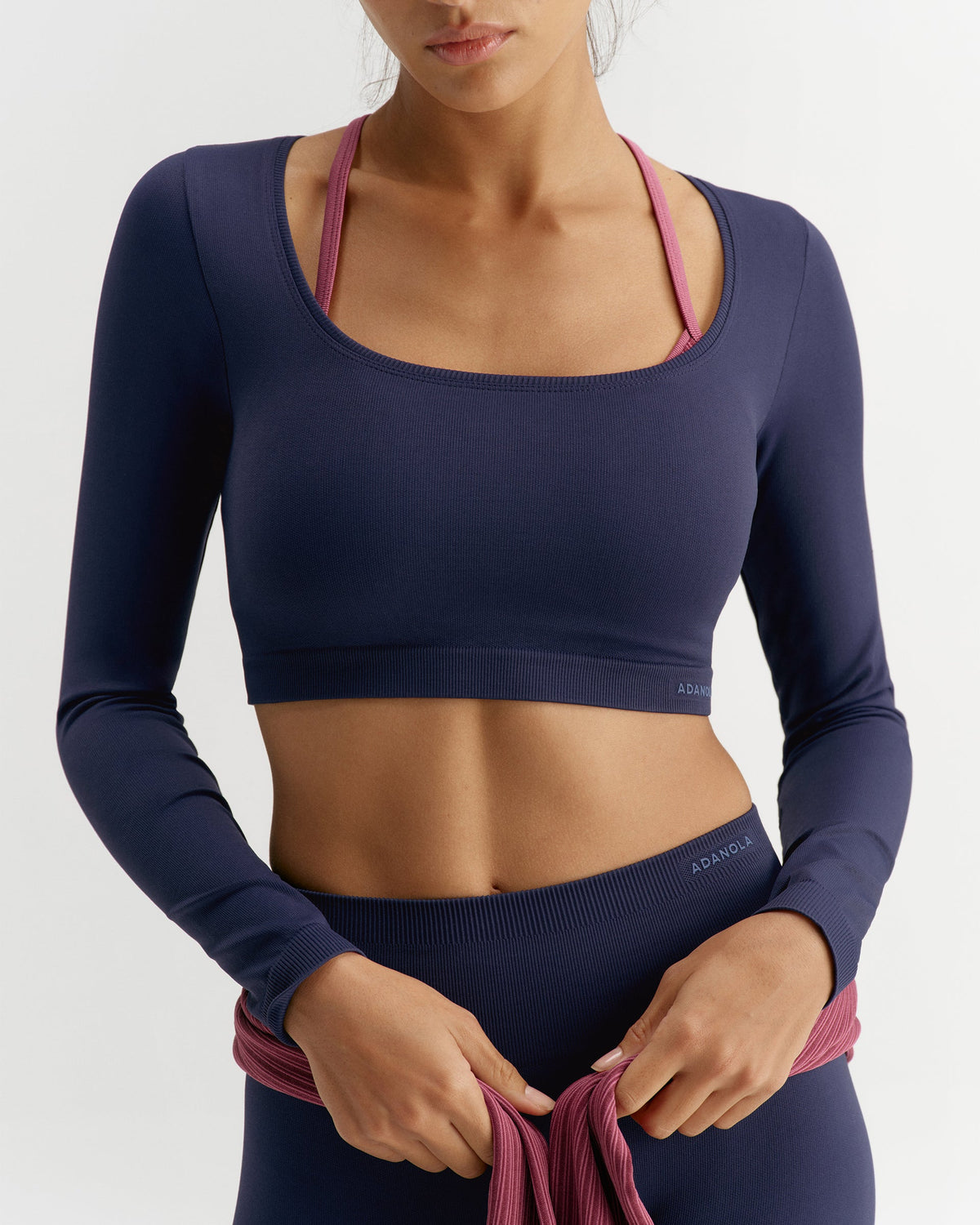 Classic Seamless Open Back Top - Navy Blue