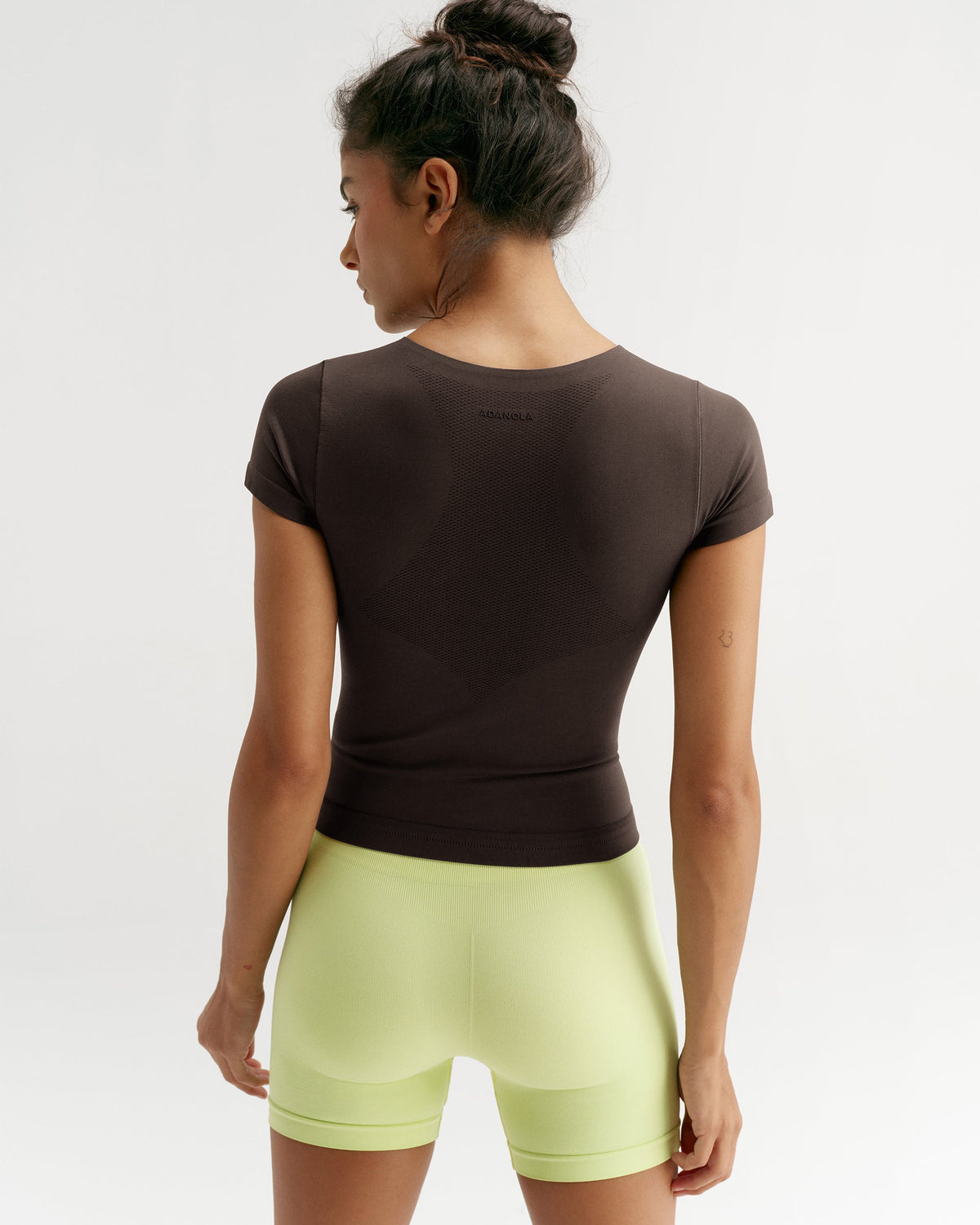 Seamless Short Sleeve Top - Coffee Bean