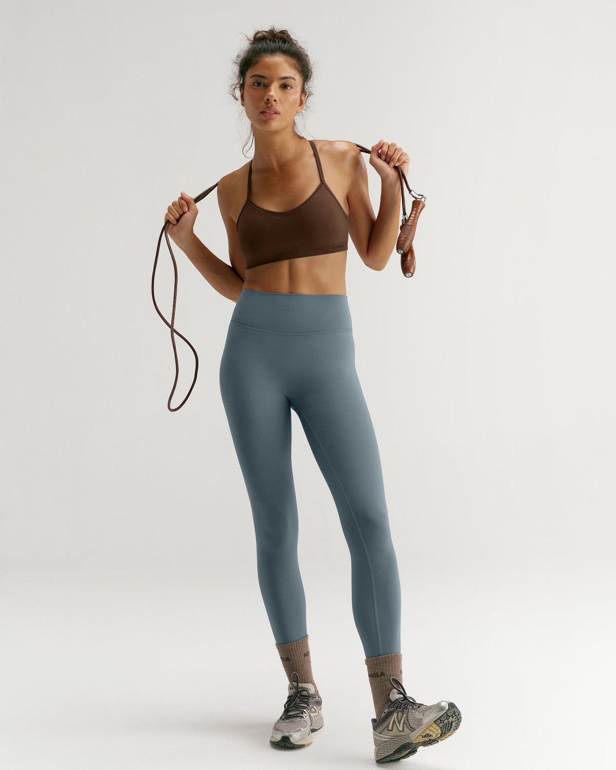 Classic Seamless Cross Back Bra - Chocolate Brown