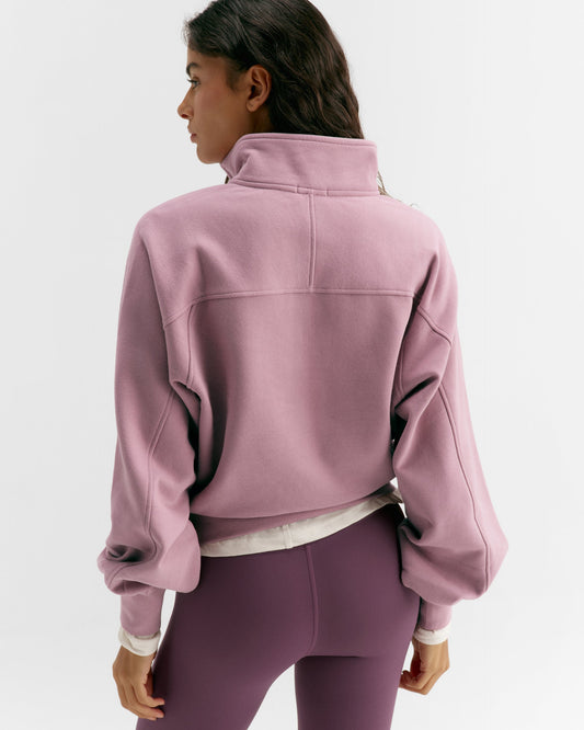 Henley Sweatshirt - Dusty Mauve