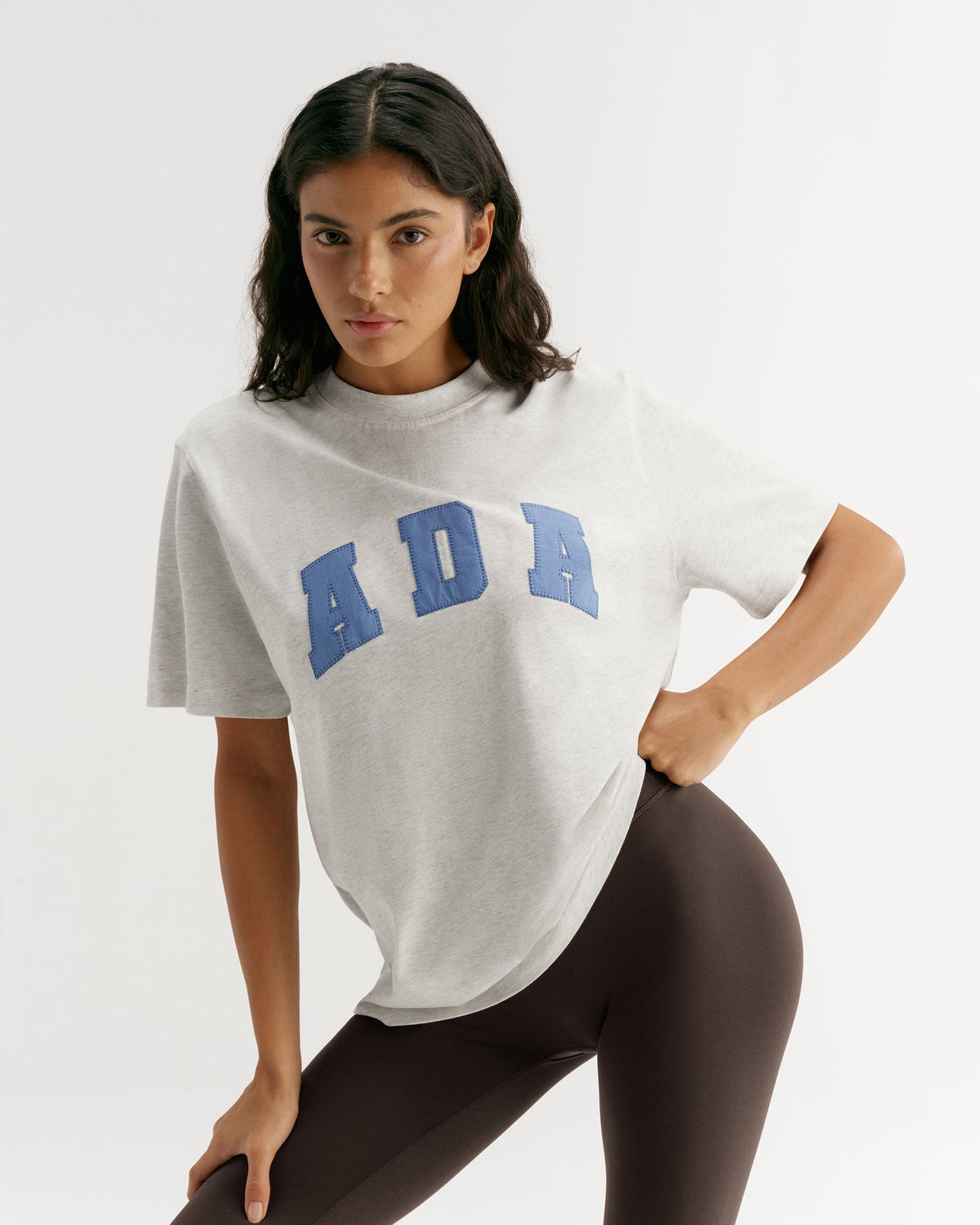 ADA Oversized T-shirt - Light Grey Melange