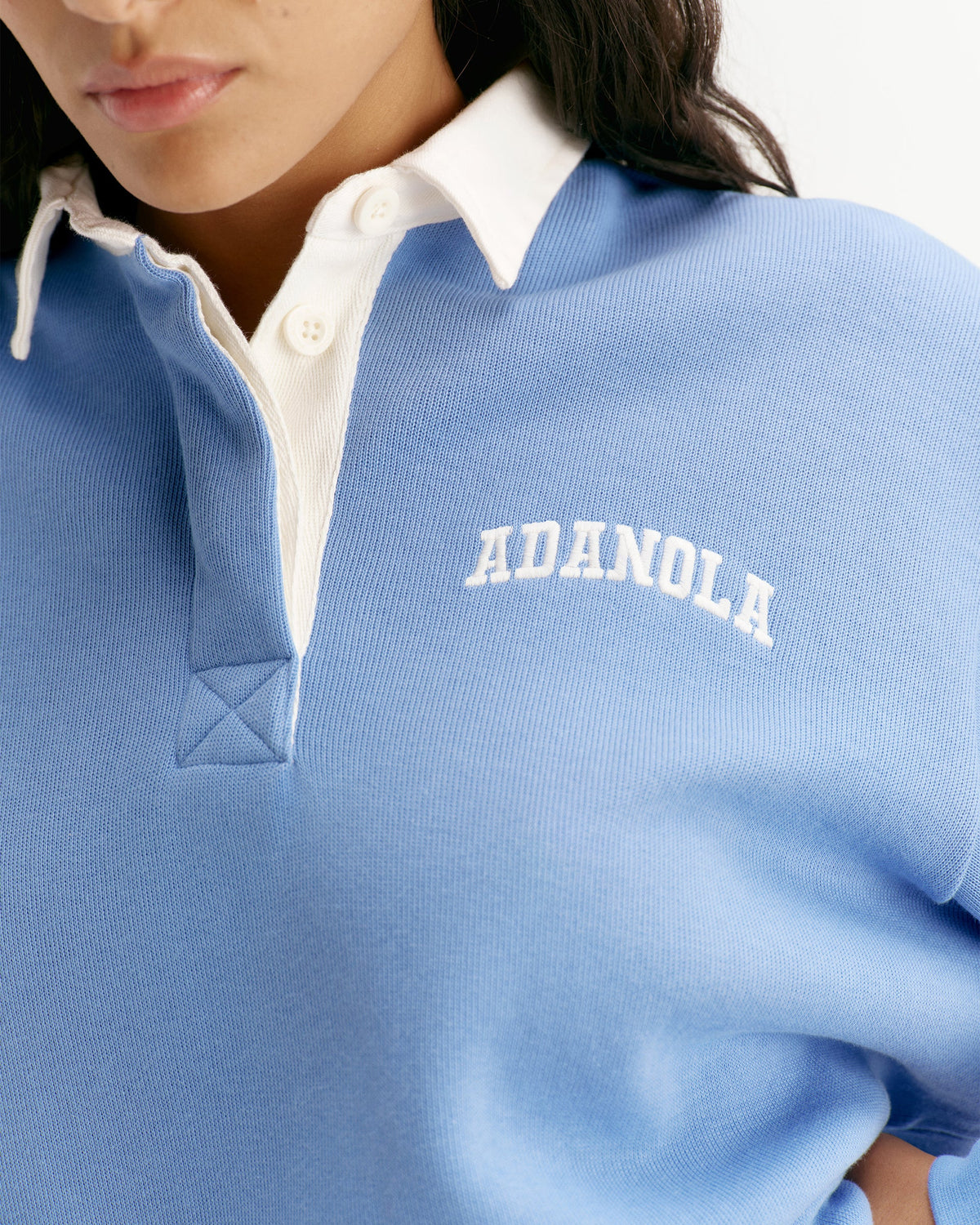 Oversized Rugby Top - Blossom Blue