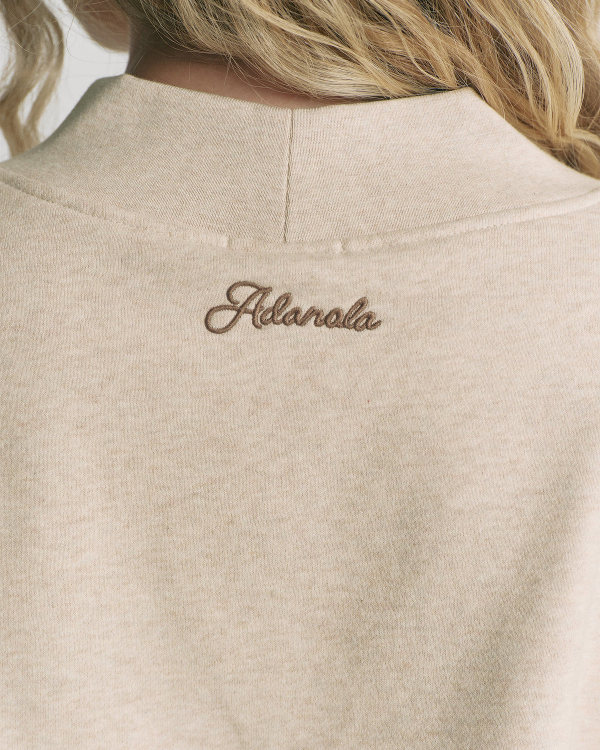 Studio V-Neck Relaxed Sweatshirt - Oatmeal Marl