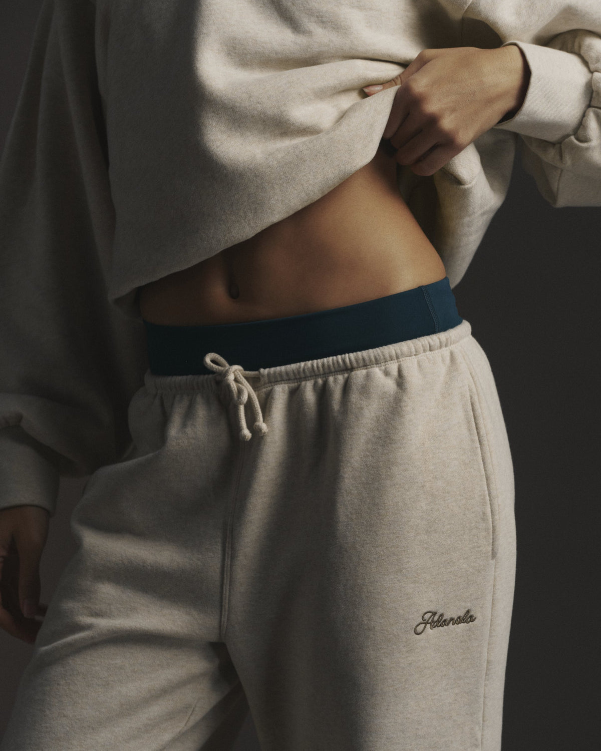 Studio Loose Fit Sweatpants - Oatmeal Marl