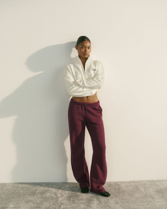 Classic Straight Leg Sweatpants - Damson