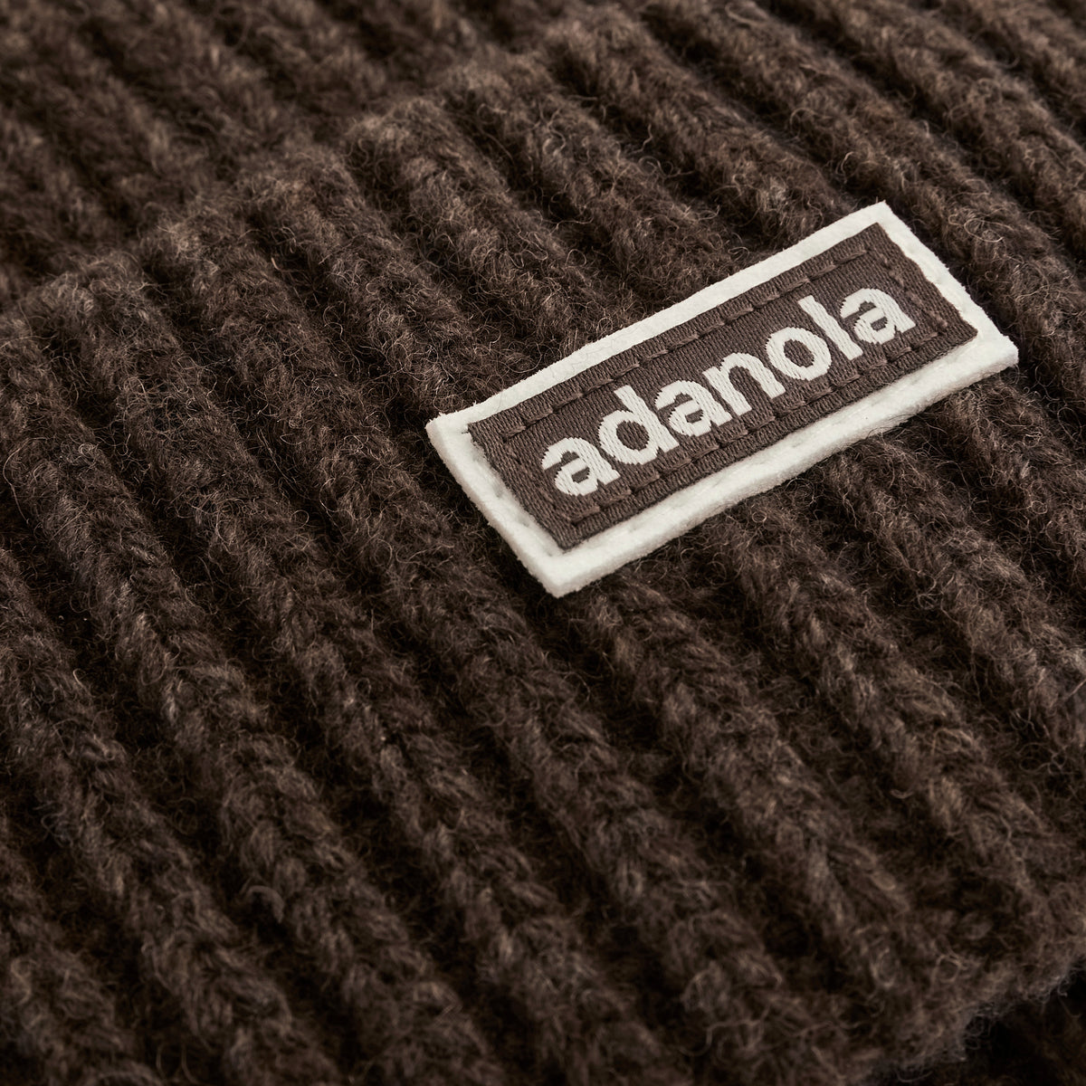 Rib Knit Beanie - Coffee Bean