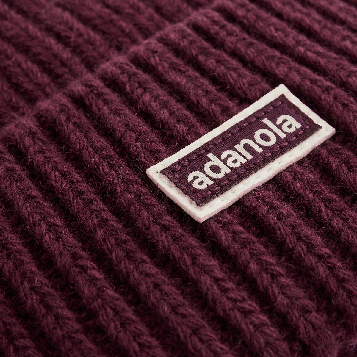 Rib Knit Beanie - Damson