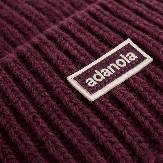 Rib Knit Beanie - Damson