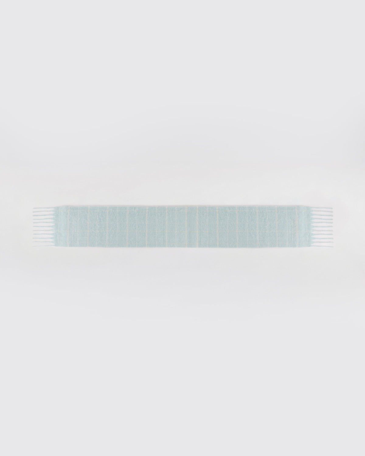 Brushed Checked Scarf - Light Blue