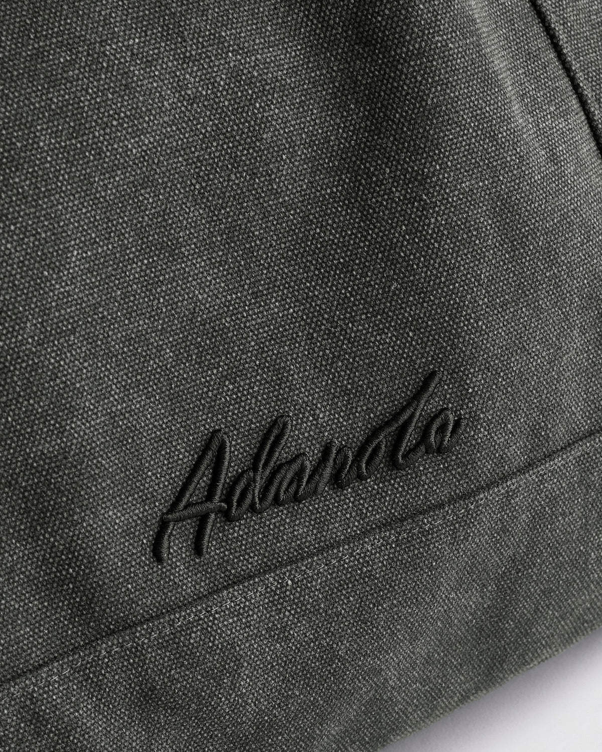 Script Washed Tote Bag - Graphite Grey
