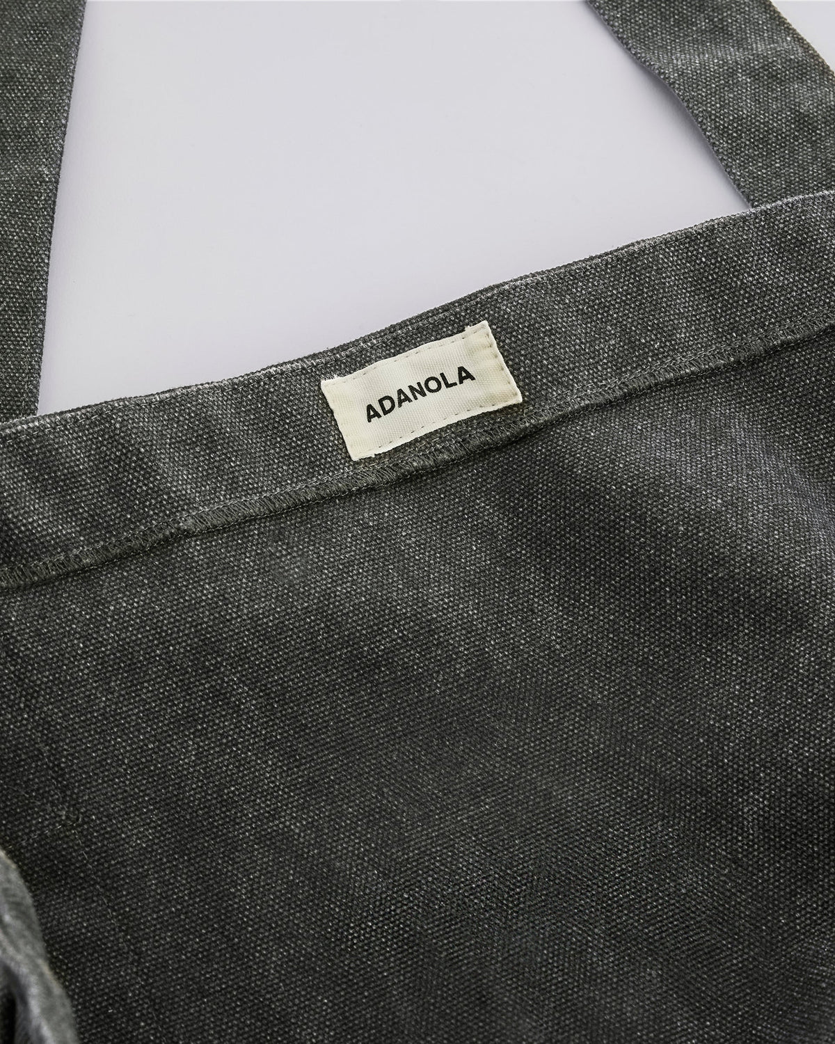 Script Washed Tote Bag - Graphite Grey
