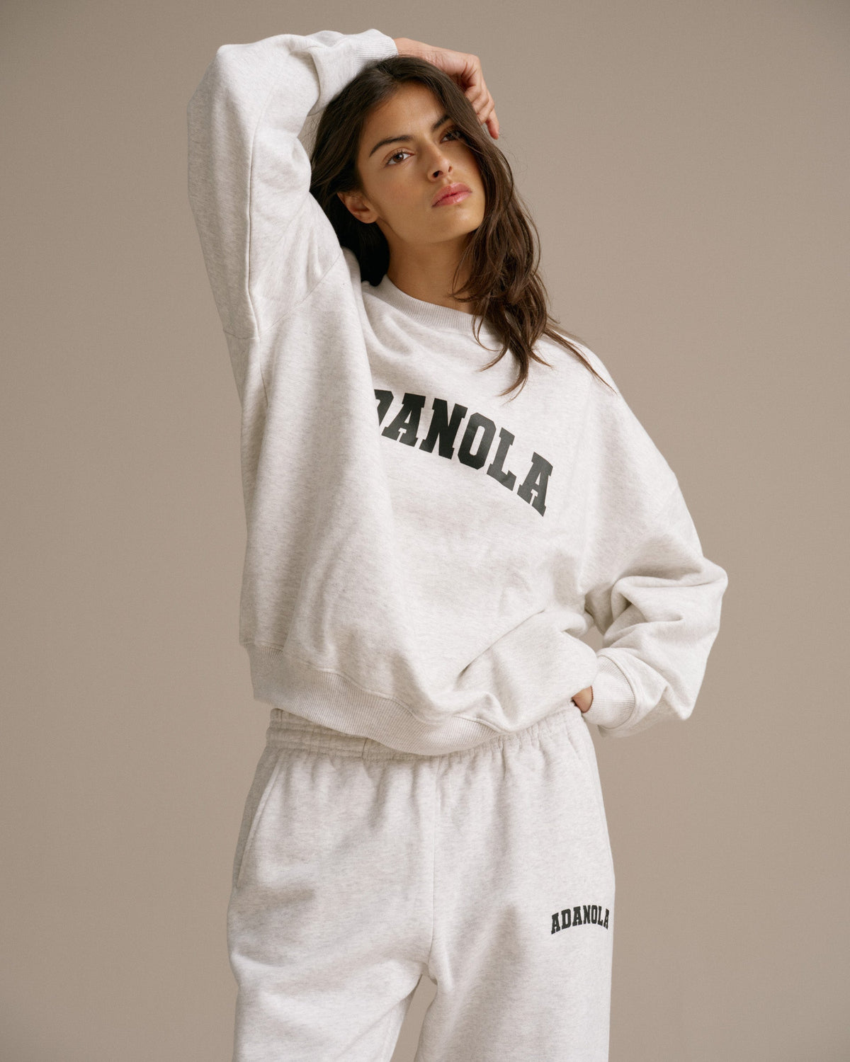 Oversized Sweatshirt-  Light Grey Melange