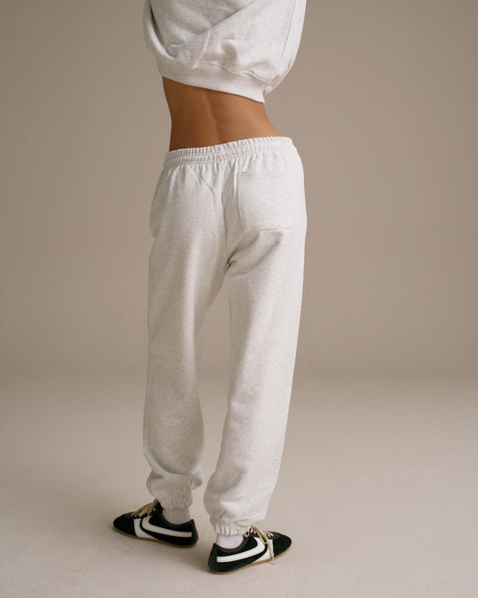 Cuffed Sweatpants - Light Grey Melange