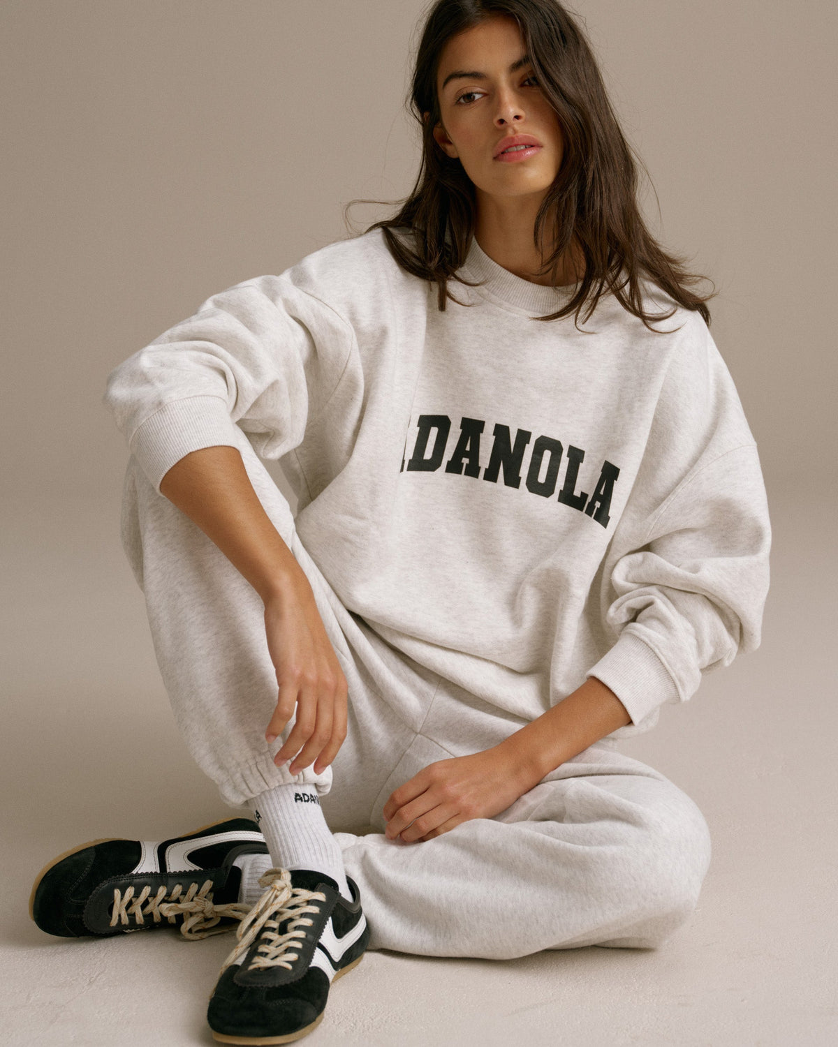 Oversized Sweatshirt-  Light Grey Melange