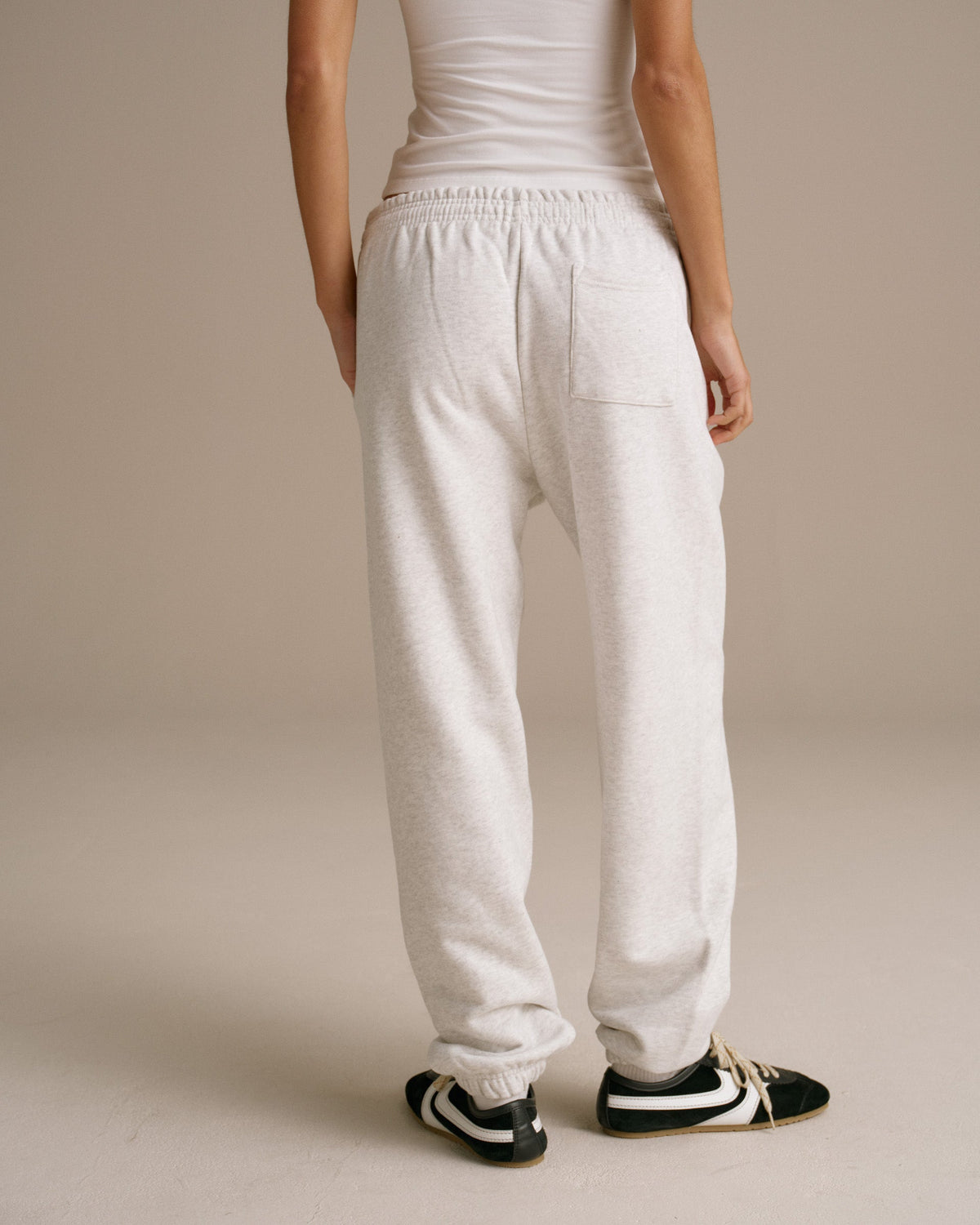 ADA Cuffed Sweatpants - Light Grey Melange