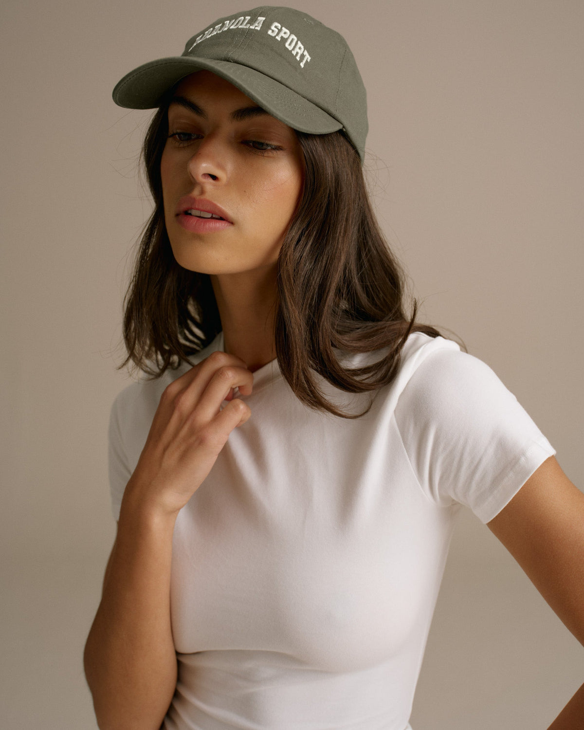 Embroidered Cap - Olive Green