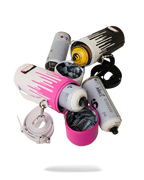 WYNWOOD WALLS COLLAB WATER BOTTLE OR SPRAYCAN HOLDER (WHT/PNK)