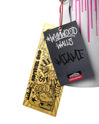 WYNWOOD WALLS COLLAB WATER BOTTLE OR SPRAYCAN HOLDER (WHT/PNK)
