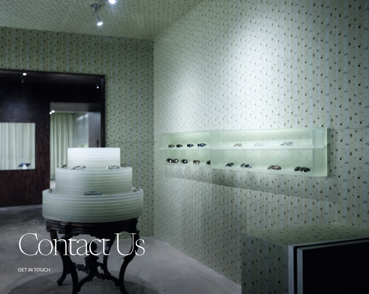 Modern eyewear boutique interior