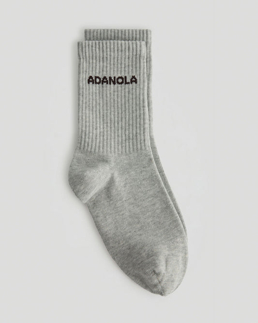 2 Pack Socks - Chocolate Brown/Light Grey Melange