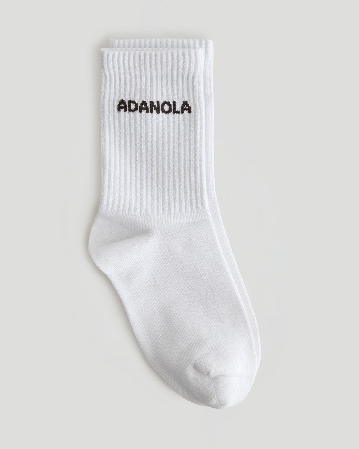 3 Pack Multi Branding Socks - Coffee Bean/White