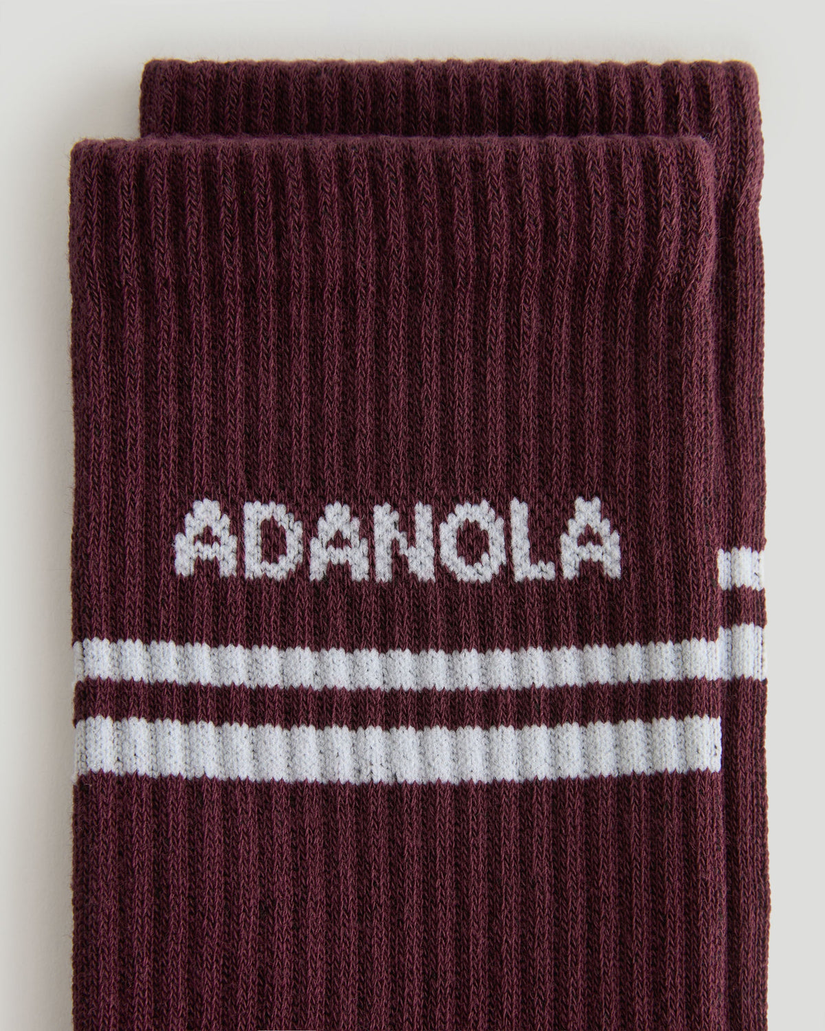 3 Pack Multi Branding Socks - Damson/White