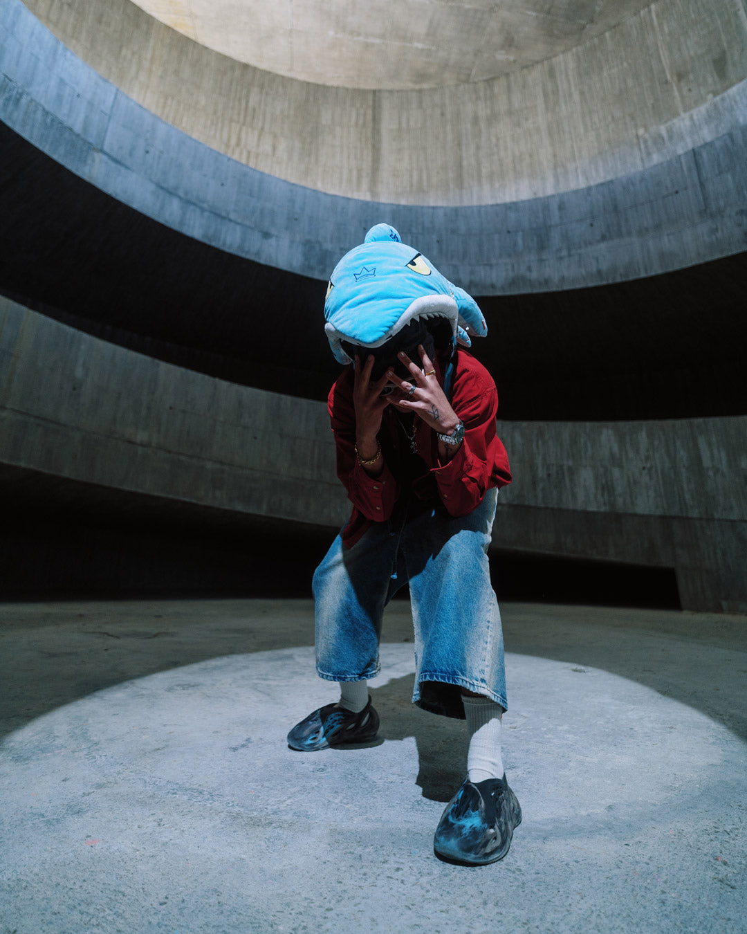 STUFFED SAVAGE HOODY BACKPACK SHARK