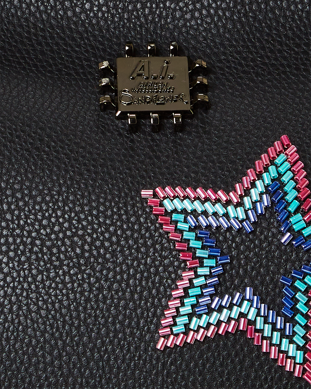 STAR RACER A.I.7 SANDFLOWER COLLAB BEADED TOTE