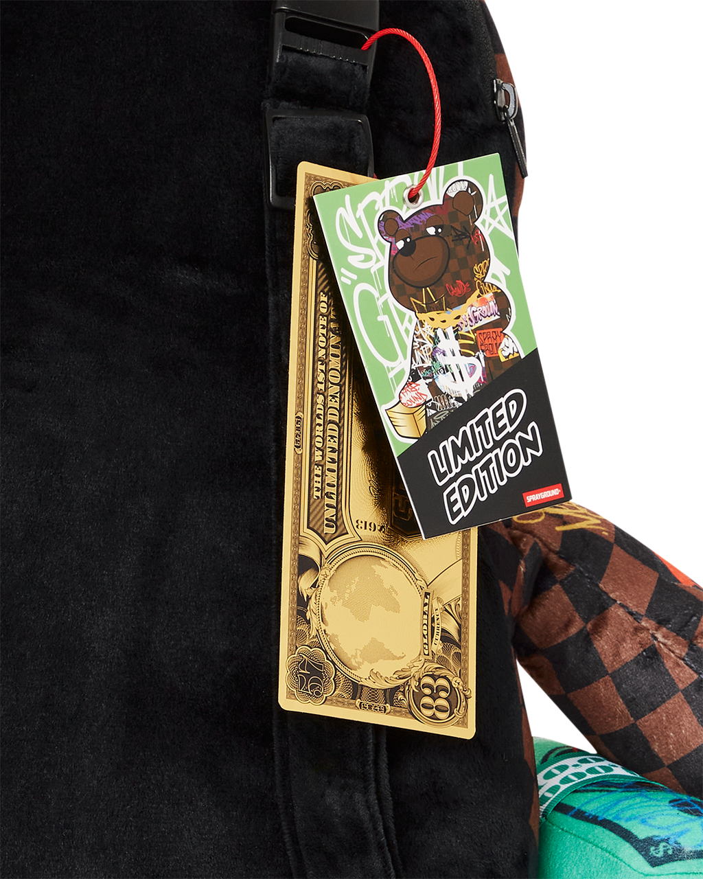 SHARKS IN PARIS THE RIZZ MONEYBEAR TEDDYBEAR BACKPACK