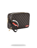 SHARKS IN PARIS (BLACK CHECKERED EDITION) TOILETRY AKA MONEY BAGS