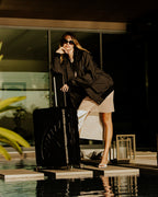 REALITY CHECK SHARKITECTURE FULL-SIZE JETBLACK LUGGAGE (GUNMETAL HARDWARE)