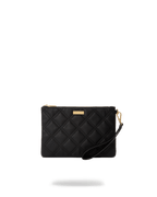 NOIR QUILT GOLD CHAIN SHARK CROSSOVER CLUTCH