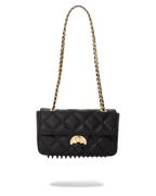 NOIR QUILT GOLD CHAIN SHARK HANDBAG