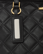 NOIR QUILT GOLD CHAIN SHARK TOTE