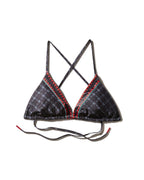 MIDNIGHT MONEY PATTERN BIKINI TOP