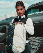 LEVELED UP SPLIT QUILT SHARK BACKPACK (DLXV)
