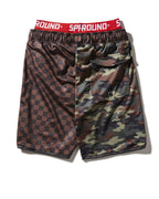 KIDS CHECKS & CAMO SWIM TRUNKS