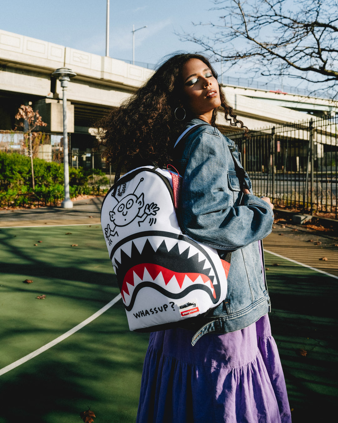 KEITH HARING WHASSUP ALIEN DLX BACKPACK