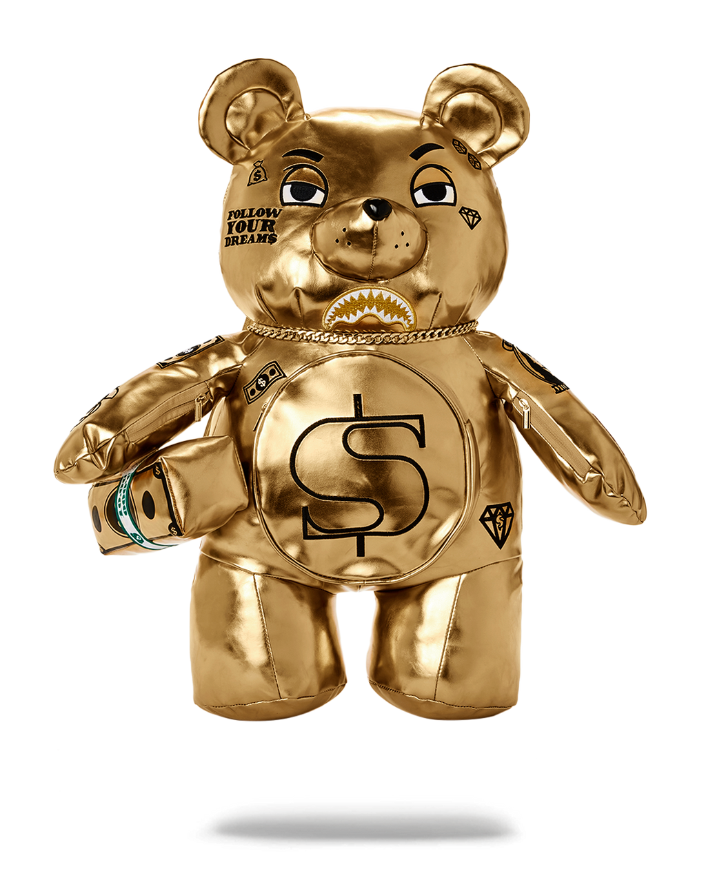 GOLD RUSH MONEYBEAR TEDDYBEAR BACKPACK