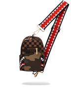 EXTERIOR GOLD ZIP POCKET SHARKS IN PARIS BACKPACK SLING