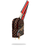 EXTERIOR GOLD ZIP POCKET SHARKS IN PARIS BACKPACK SLING