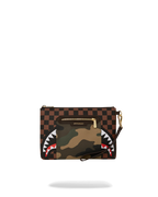 EXTERIOR GOLD ZIP POCKET SHARKS IN PARIS CROSSOVER CLUTCH
