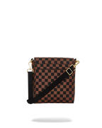 EXTERIOR GOLD ZIP POCKET SHARKS IN PARIS MESSENGER SLING BAG