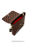 EXTERIOR GOLD ZIP POCKET SHARKS IN PARIS MESSENGER SLING BAG
