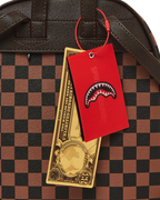 EXTERIOR GOLD ZIP POCKET SHARKS IN PARIS SAVAGE BACKPACK