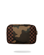 EXTERIOR GOLD ZIP POCKET SHARKS IN PARIS TOILETRY BRICKSIDE BAG