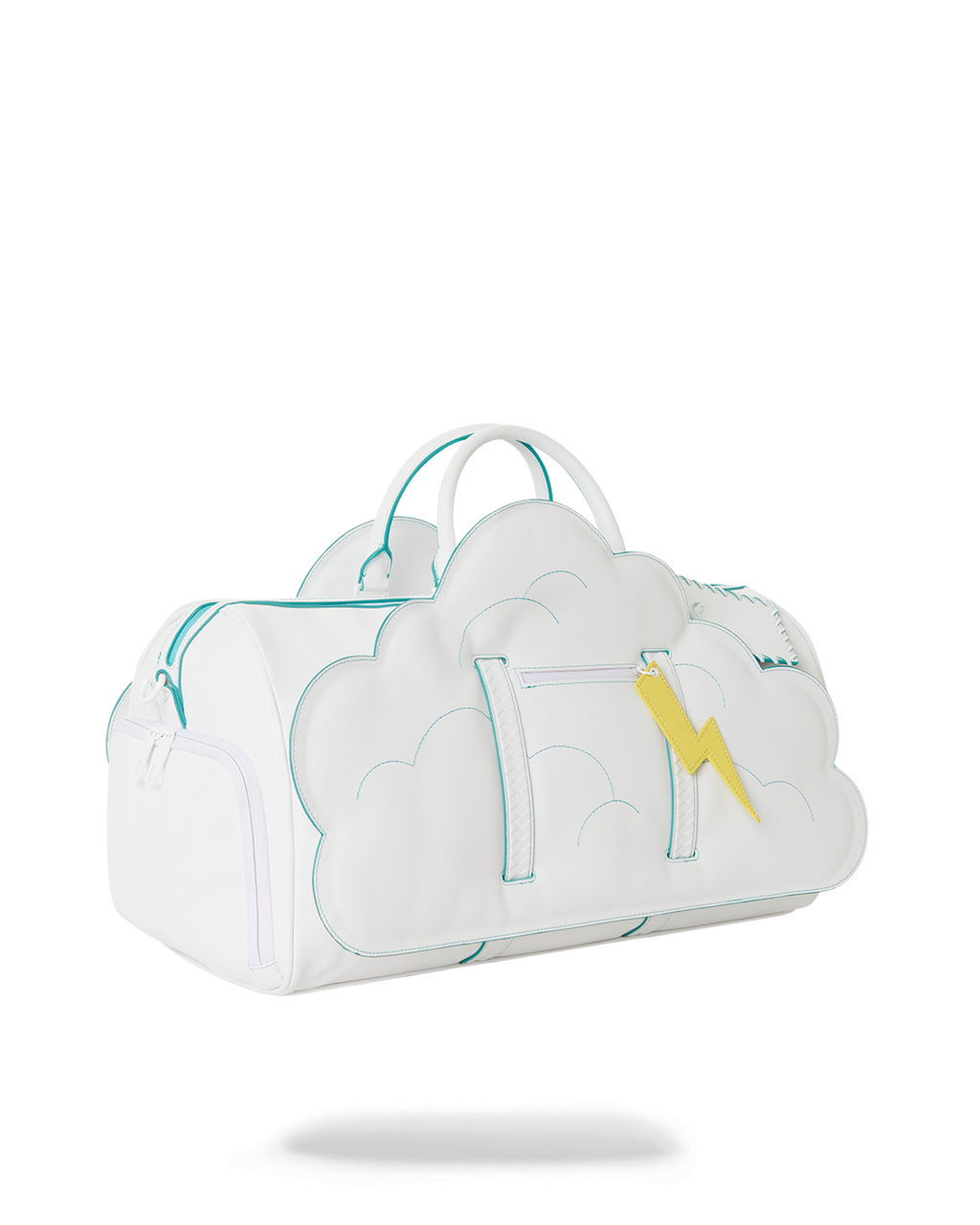CLOUDY WITH A CHANCE OF SHARK DUFFLE